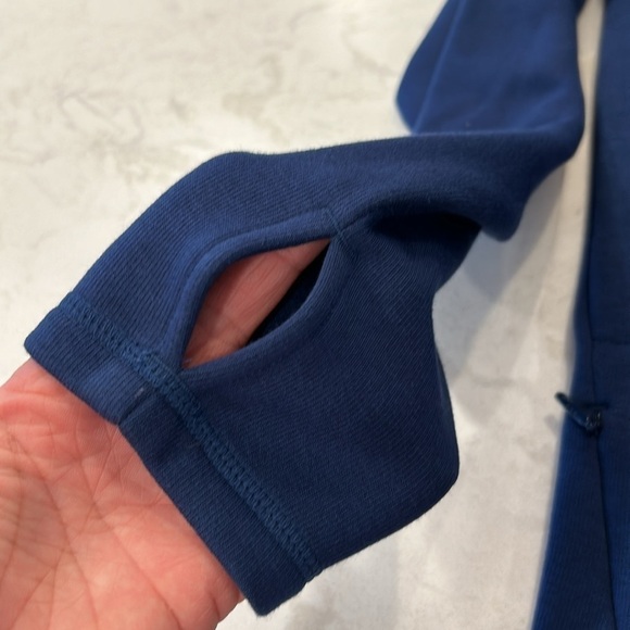 Athleta Cozy Karma Asym Pullover Women’s Medium Navy Blue - Picture 9 of 16